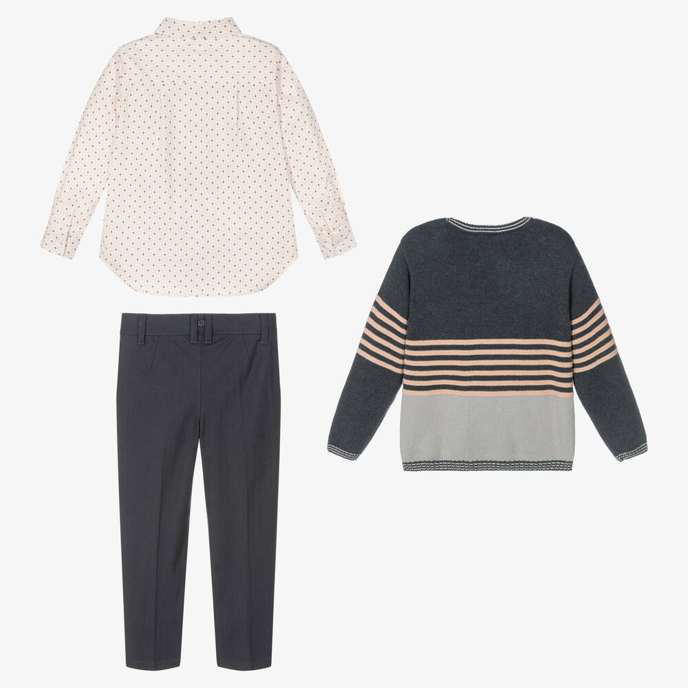 Matilda Vintage 3-Piece Trouser Set - Salmon main image 1