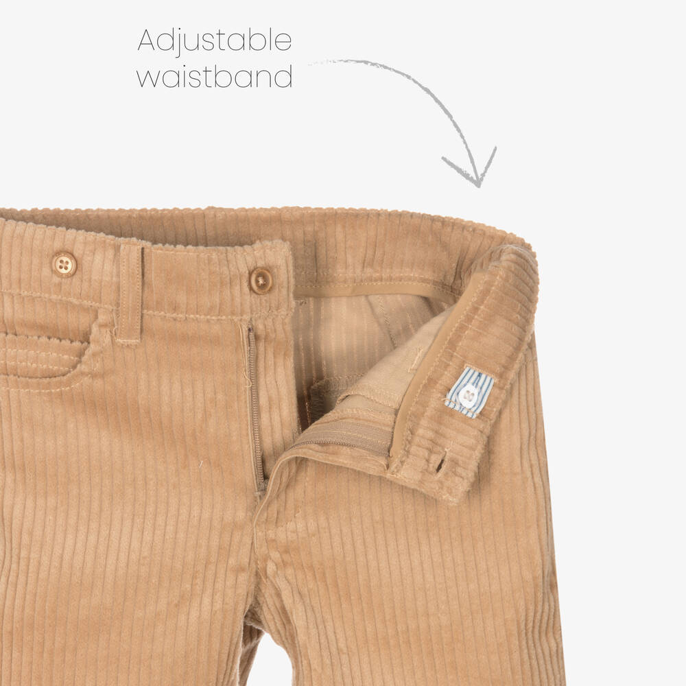 Tutto Piccolo Boys Beige Corduroy Shorts Set Childrensalon Outlet