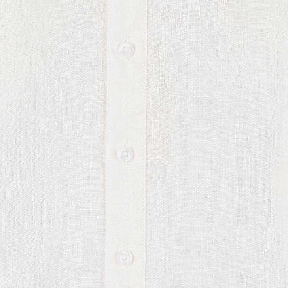 Tutto Piccolo-طقم شورت قطن وكتان لون بيج وعاجي للأولاد | Childrensalon Outlet