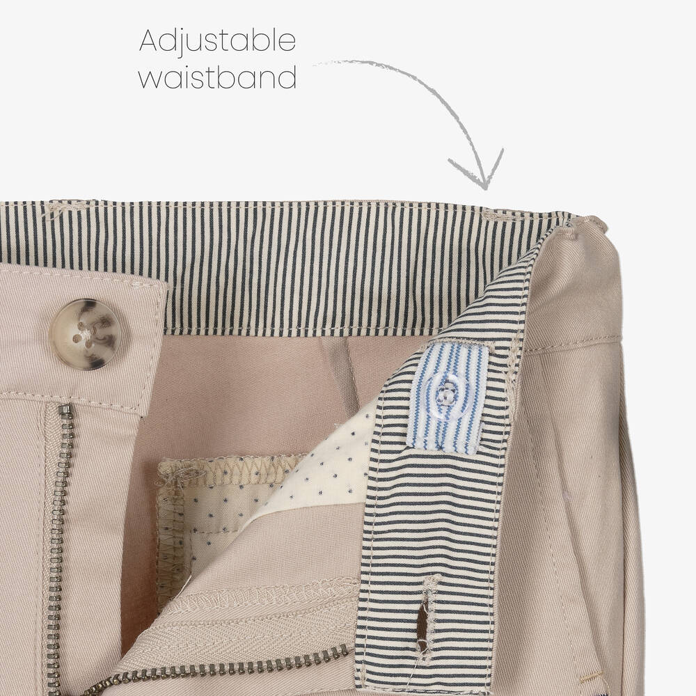 Tutto Piccolo-Boys Beige Cotton Shorts Set | Childrensalon Outlet