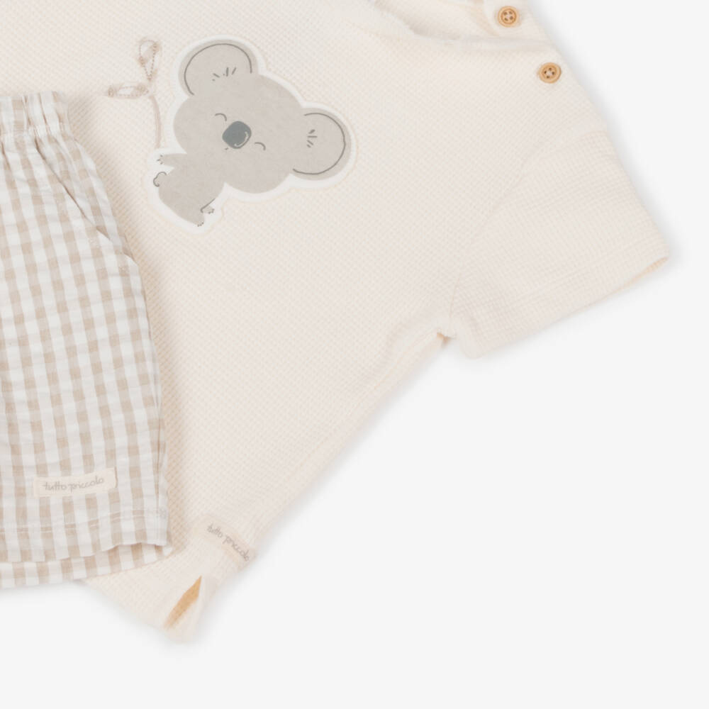 Tutto Piccolo-Boys Beige & Cream Koala Set | Childrensalon Outlet