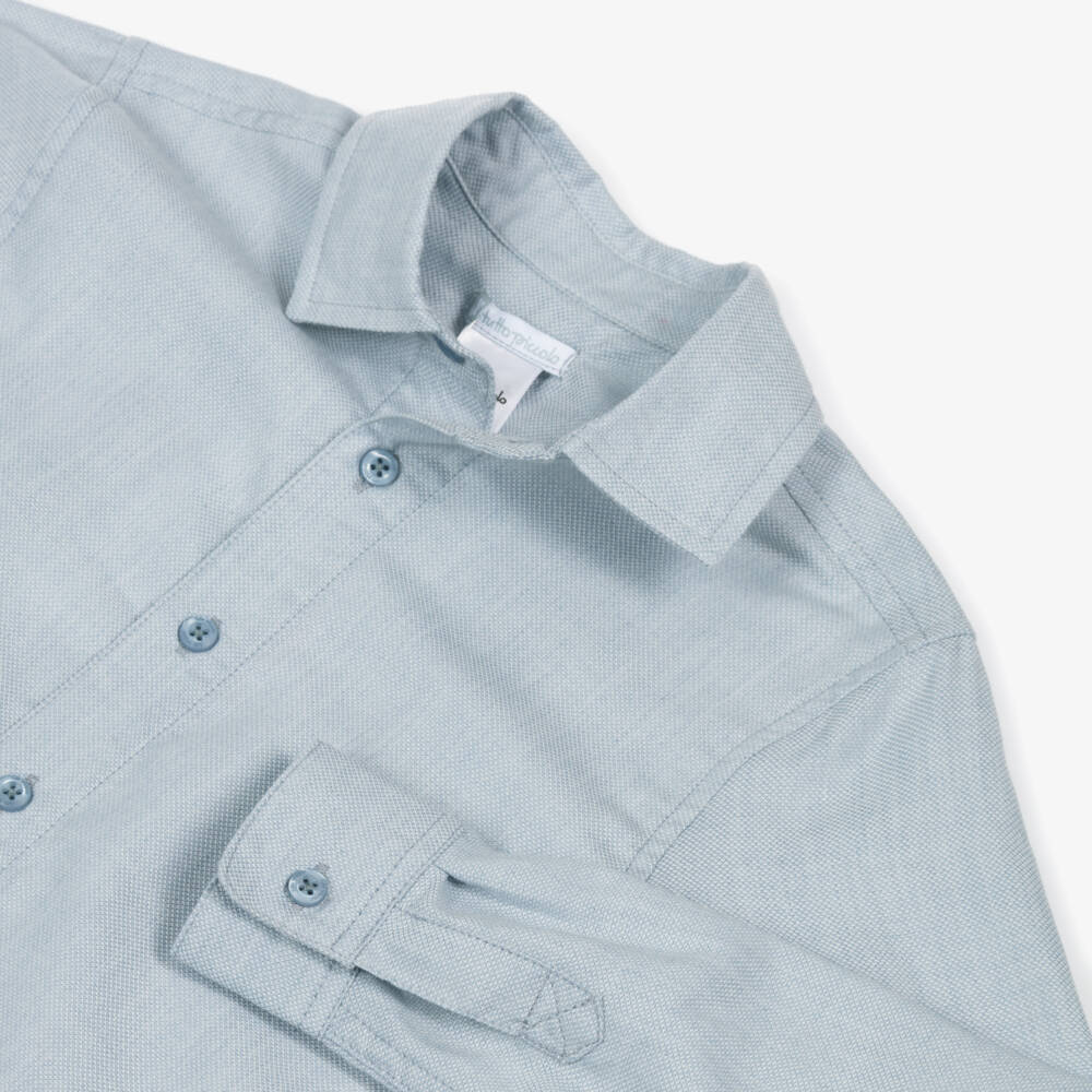 Tutto Piccolo-طقم صبياني أزرق بحري بنقشة فير آيل | Childrensalon Outlet