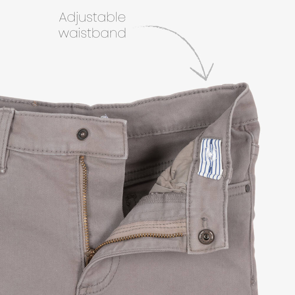 Tutto Piccolo-Boys Blue & Grey Cotton Slim Fit Trouser Set | Childrensalon Outlet