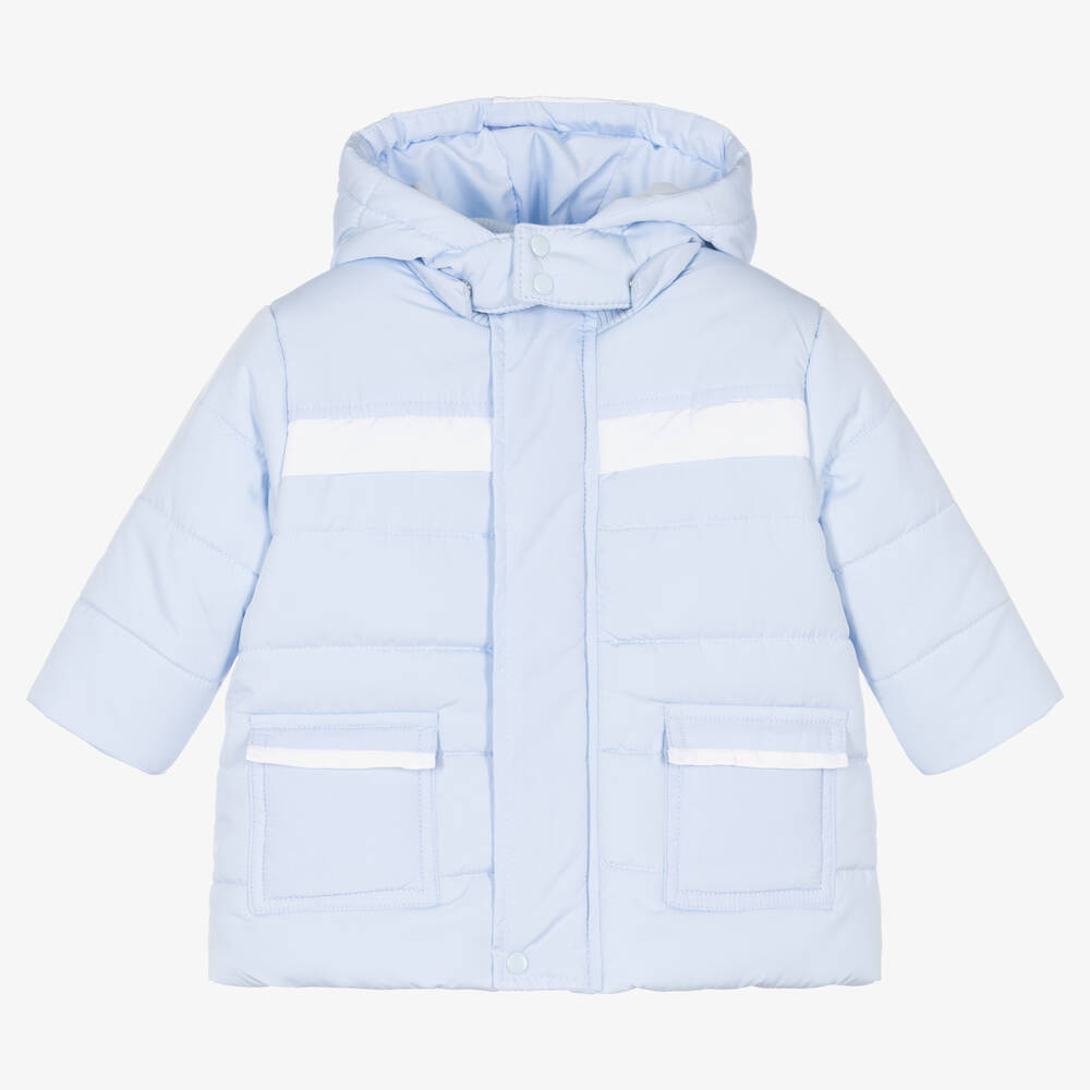 Tutto Piccolo - Синяя утепленная куртка с капюшоном | Childrensalon