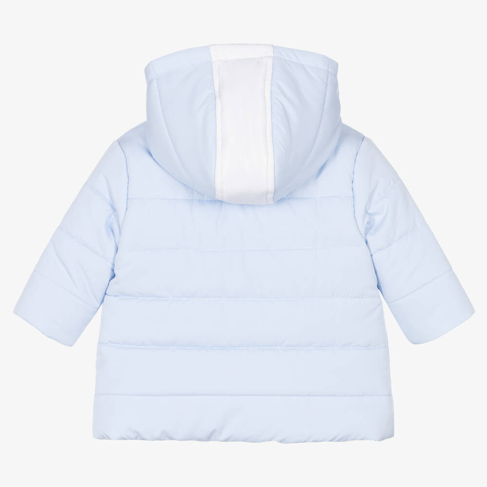 Tutto Piccolo-معطف هودي مبطن لون أزرق أطفال ولادي | Childrensalon Outlet