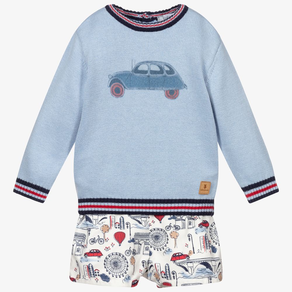 Tutto Piccolo - Голубой комплект с шортами для мальчиков | Childrensalon