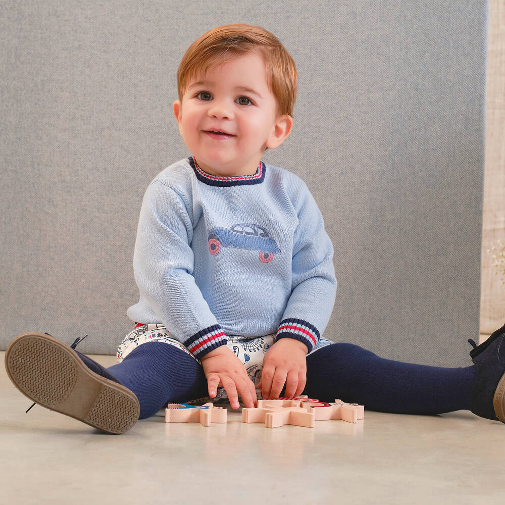 Tutto Piccolo-Boys Blue Parisian Shorts Set | Childrensalon Outlet