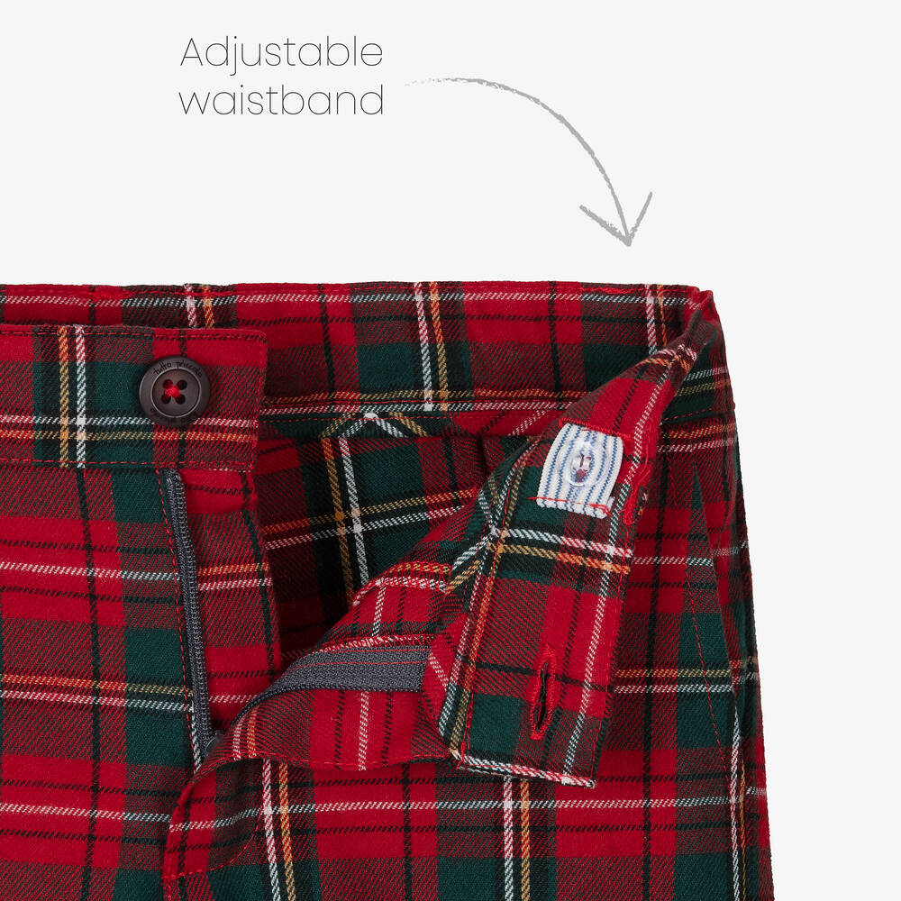Tutto Piccolo-Boys Blue & Red Tartan Cotton Shorts Set | Childrensalon Outlet