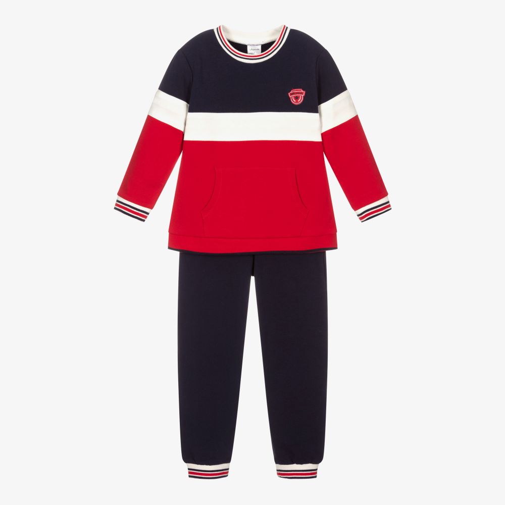 Tutto Piccolo-Красно-синий спортивный костюм для мальчиков | Childrensalon Outlet