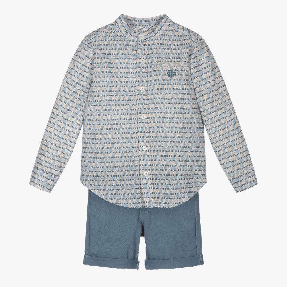 Tutto Piccolo - Boys Blue Shorts Set | Childrensalon