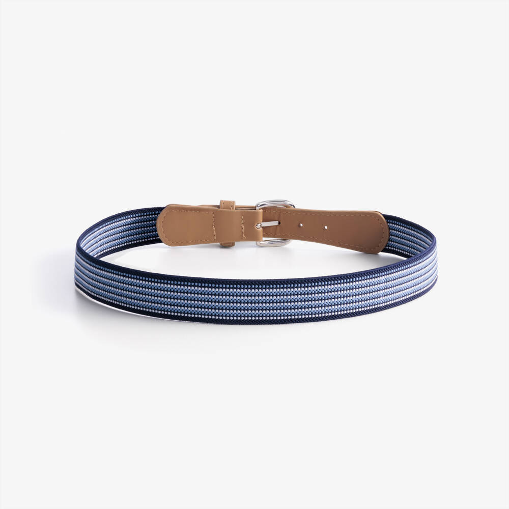 Tutto Piccolo-Boys Blue Striped Elasticated Belt | Childrensalon Outlet