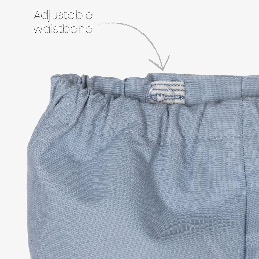 Tutto Piccolo-Boys Blue Striped Shorts Set | Childrensalon Outlet