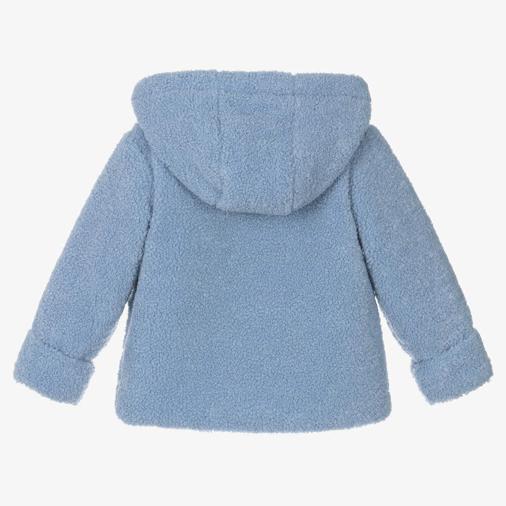 Tutto Piccolo-جاكيت هودي فليس لون أزرق للأولاد | Childrensalon Outlet