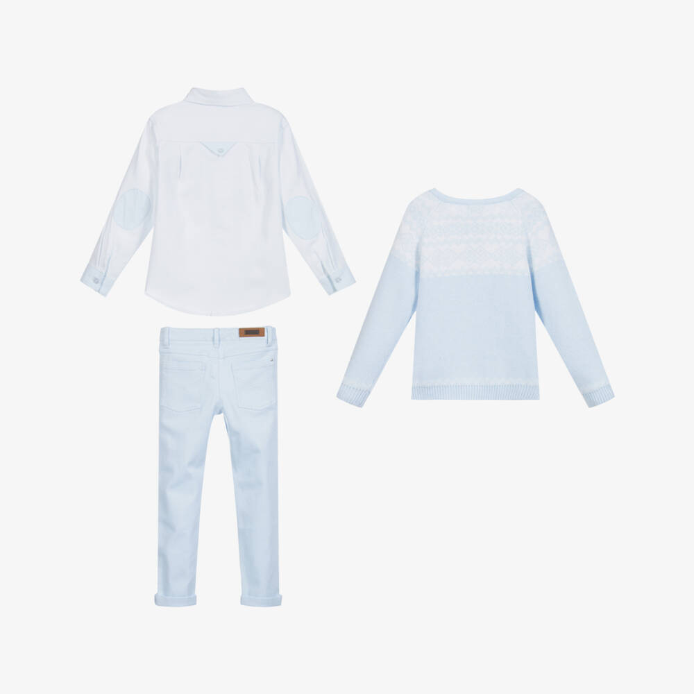 Tutto Piccolo-Boys Blue Trousers Set | Childrensalon Outlet