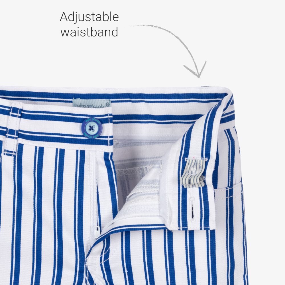 Tutto Piccolo-Boys Blue & White Shorts Set | Childrensalon Outlet