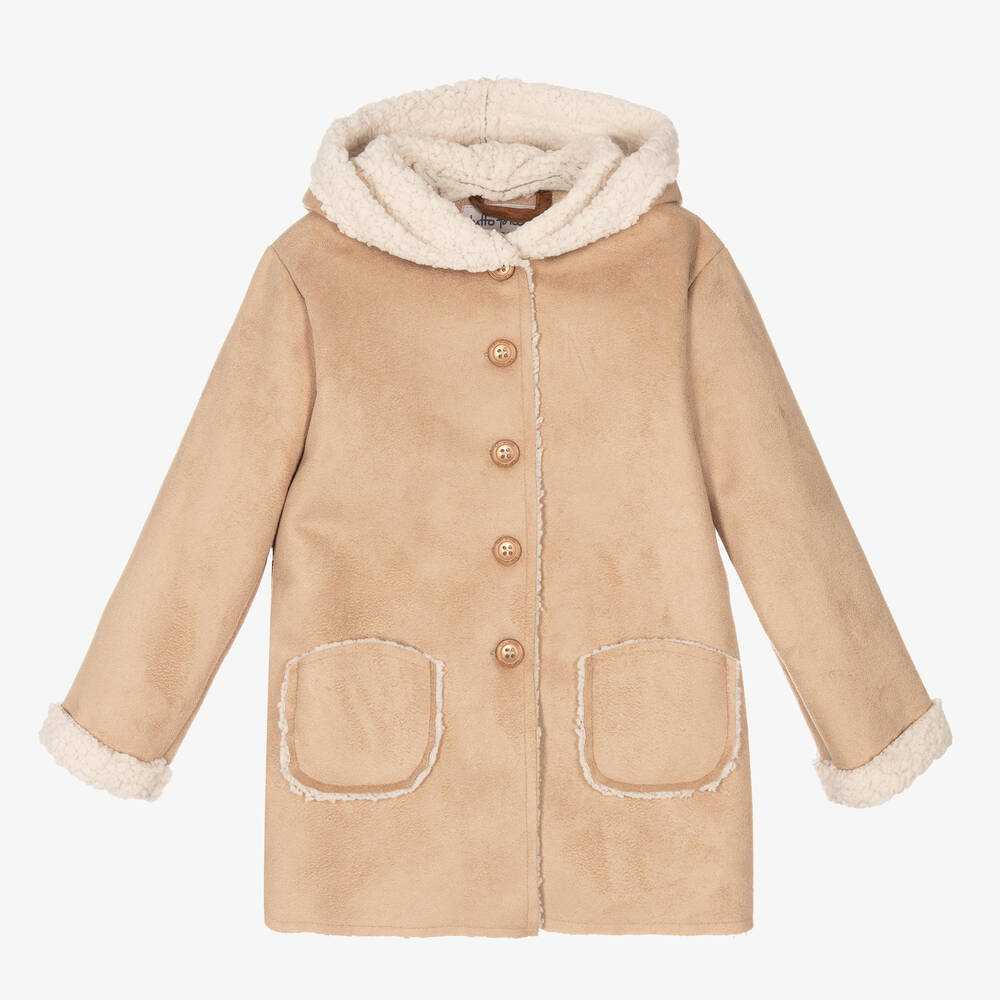 Tutto Piccolo - Boys Brown Faux Suede Coat | Childrensalon