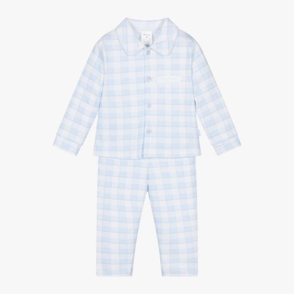 Tutto Piccolo-Boys Checked Cotton Nightwear | Childrensalon Outlet