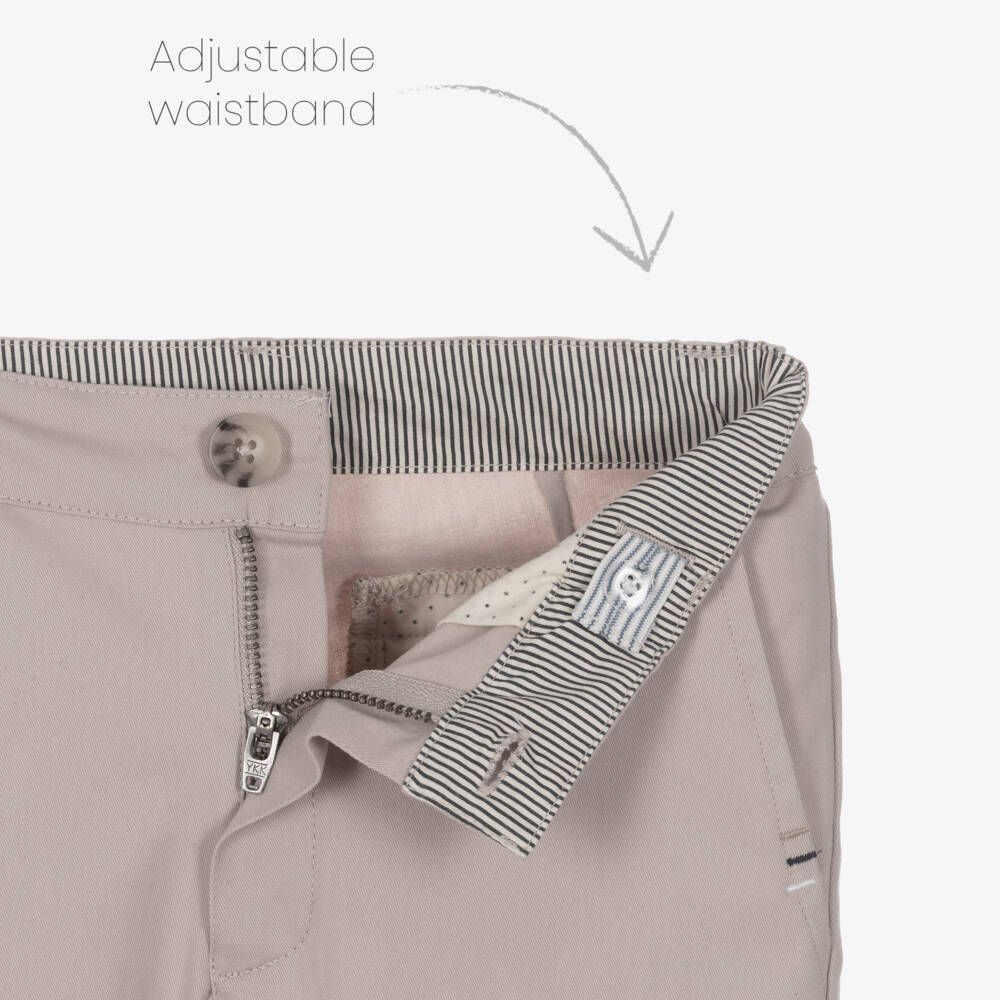 Tutto Piccolo-Boys Classic Ivory & Beige Shorts Ensemble | Childrensalon Outlet