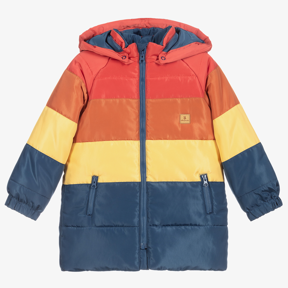 Tutto Piccolo-Boys Colour Block Puffer Coat | Childrensalon Outlet