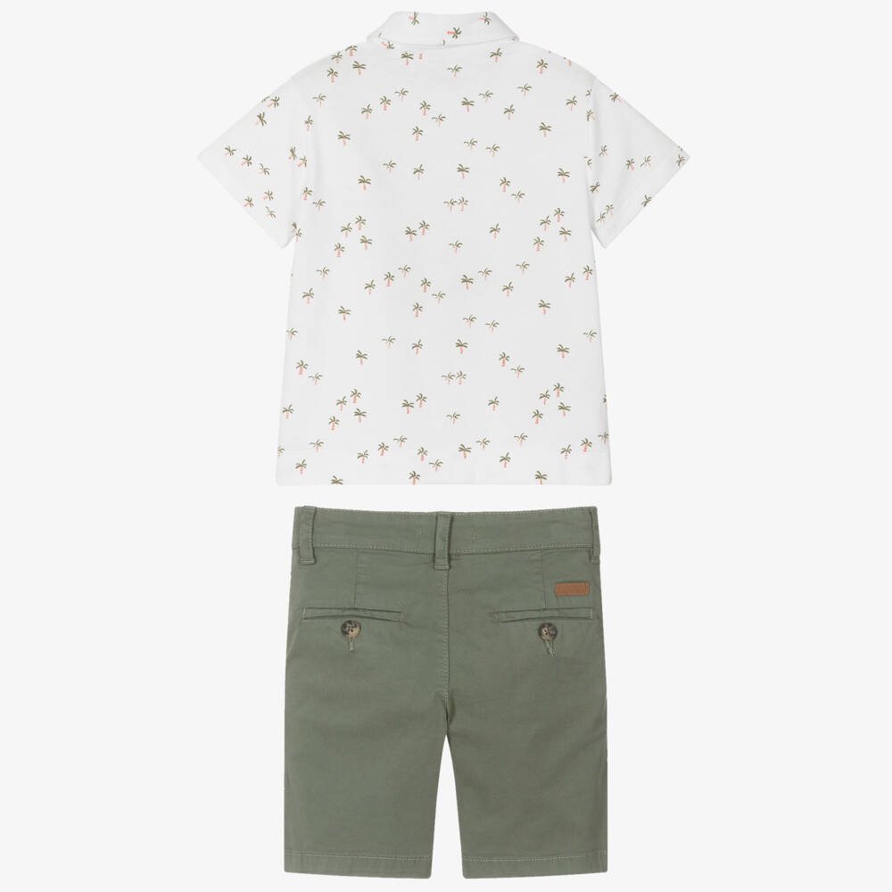 Tutto Piccolo-Костюм из хлопка с пальмовым принтом для мальчиков | Childrensalon Outlet