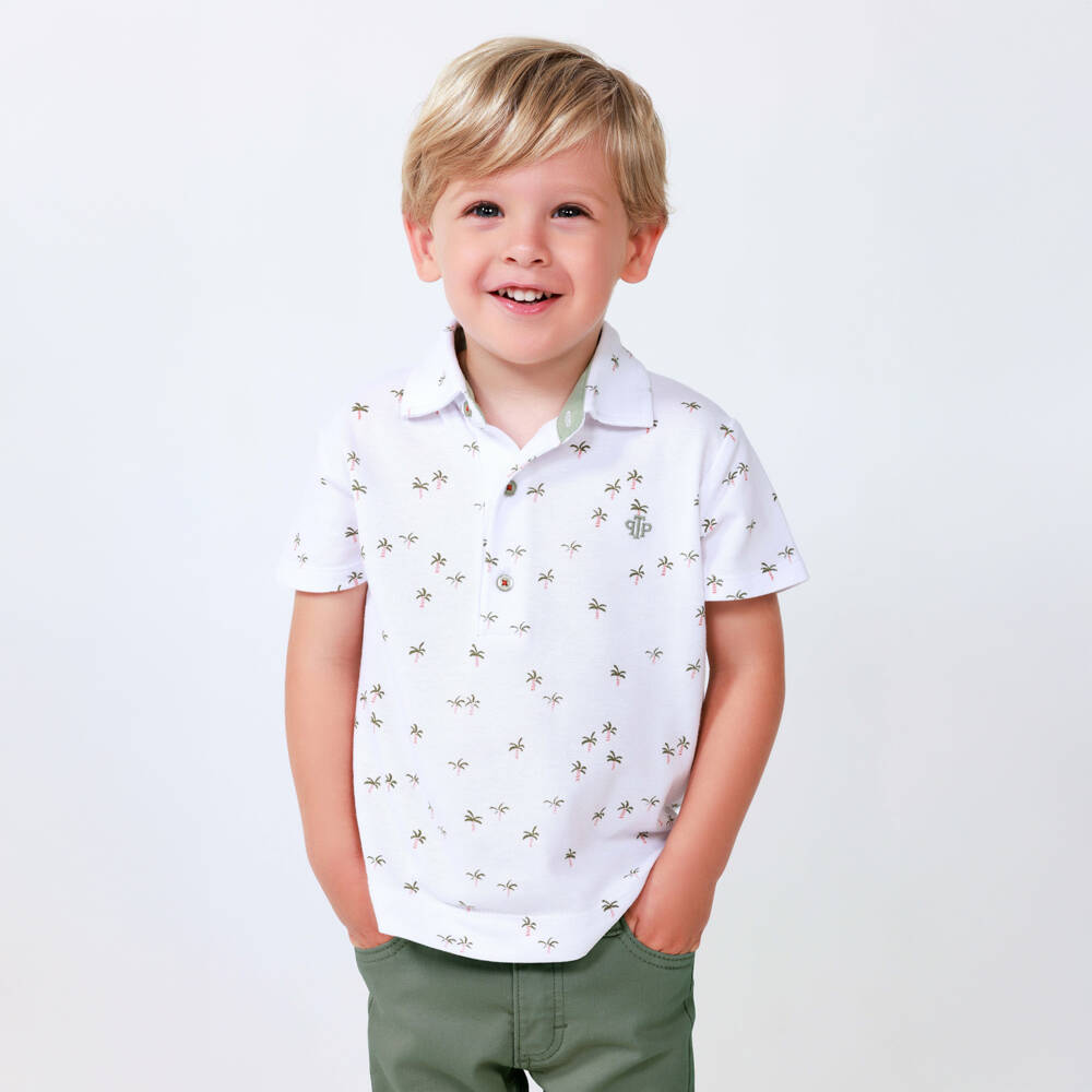 Tutto Piccolo-Костюм из хлопка с пальмовым принтом для мальчиков | Childrensalon Outlet