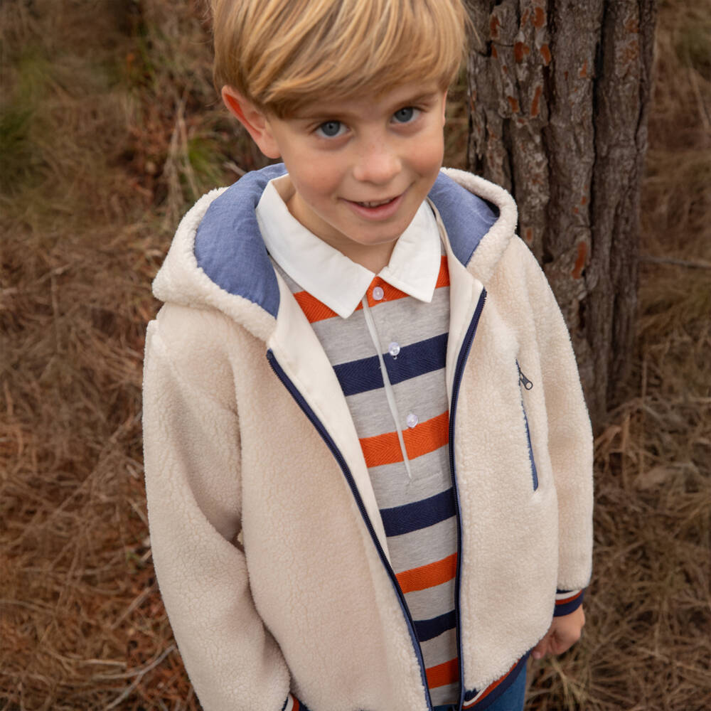 Tutto Piccolo-Boys Cream Cozy Sherpa Jacket | Childrensalon Outlet