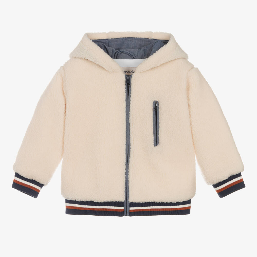 Tutto Piccolo-Boys Cream Cozy Sherpa Jacket | Childrensalon Outlet