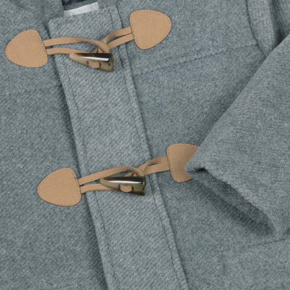 Tutto Piccolo-Boys Dove Grey Felted Duffle Coat | Childrensalon Outlet