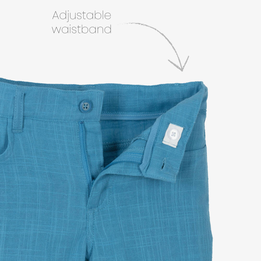 Tutto Piccolo-Boys Green Check Shirt & Blue Shorts | Childrensalon Outlet