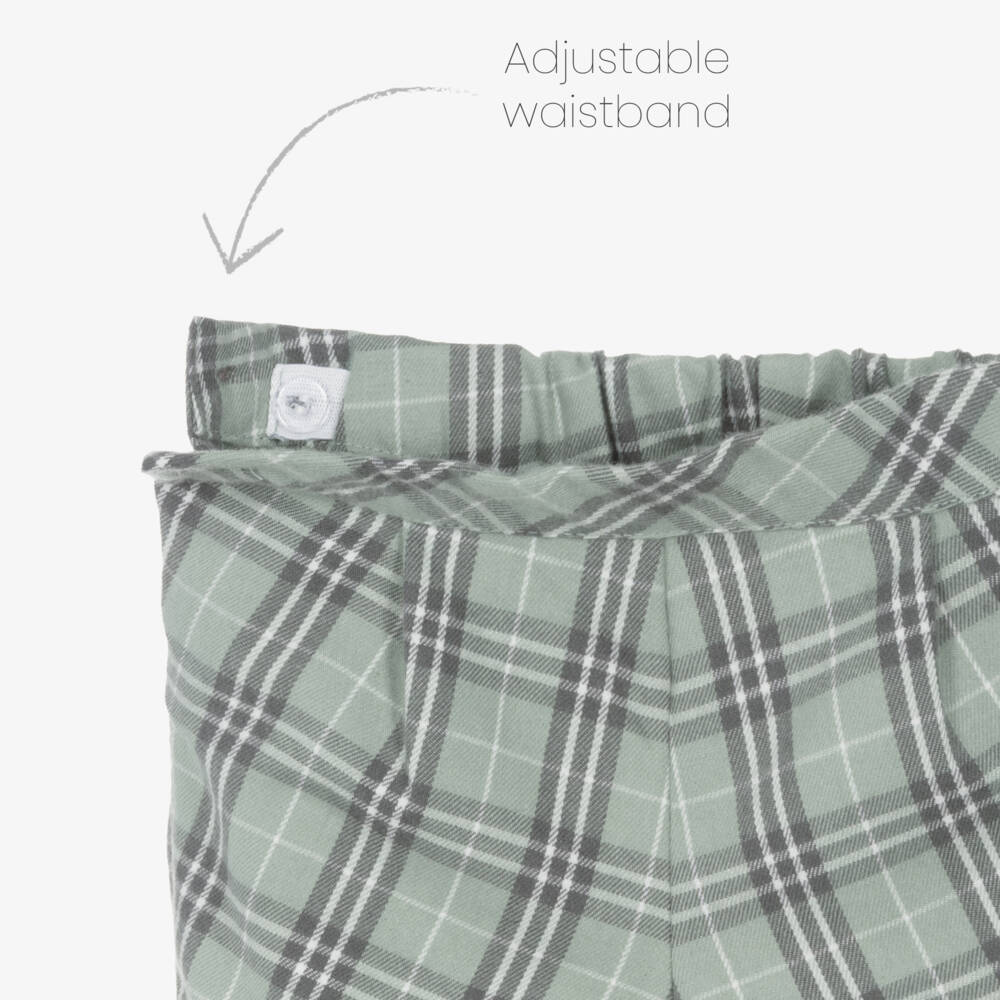 Tutto Piccolo-Boys Green Cotton Shorts Set with Grey Knitted Tights | Childrensalon Outlet