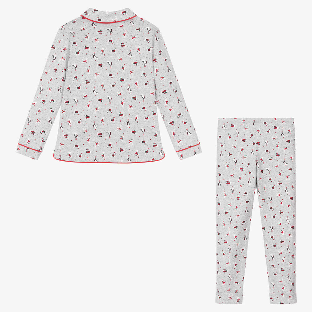 Tutto Piccolo-Серая хлопковая пижама для мальчиков | Childrensalon Outlet