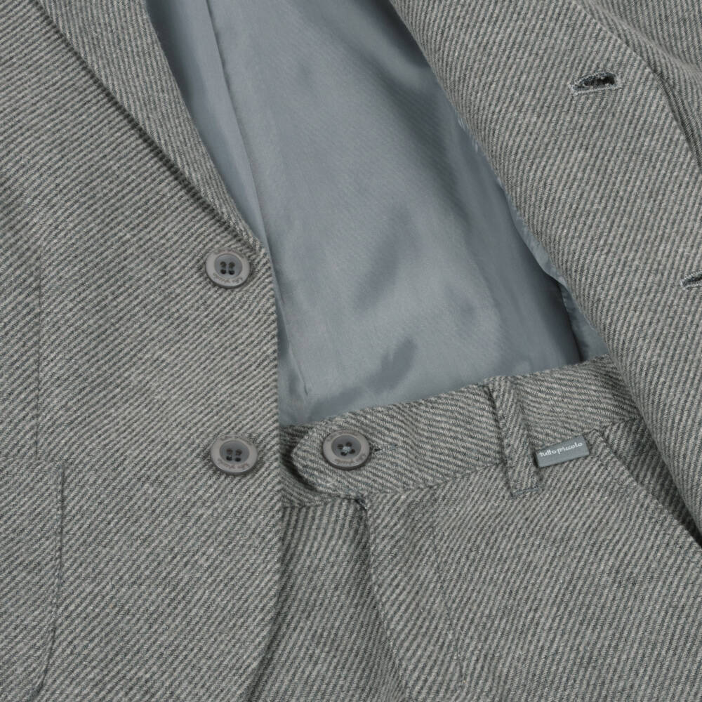 Tutto Piccolo-Boys Grey Cotton Suit | Childrensalon Outlet