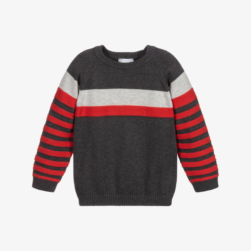 Tutto Piccolo-Boys Grey Cotton Sweater | Childrensalon Outlet