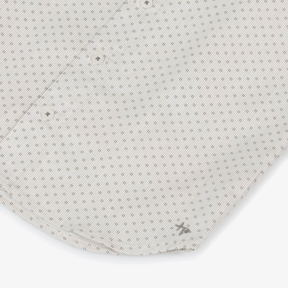 Tutto Piccolo-Boys Grey Shirt and Blue Trousers Ensemble | Childrensalon Outlet