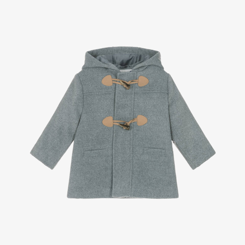 Tutto Piccolo-Boys Grey Toggle Hooded Coat | Childrensalon Outlet
