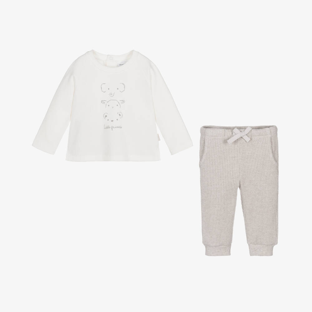 Tutto Piccolo-Boys Ivory Animal Print Set | Childrensalon Outlet