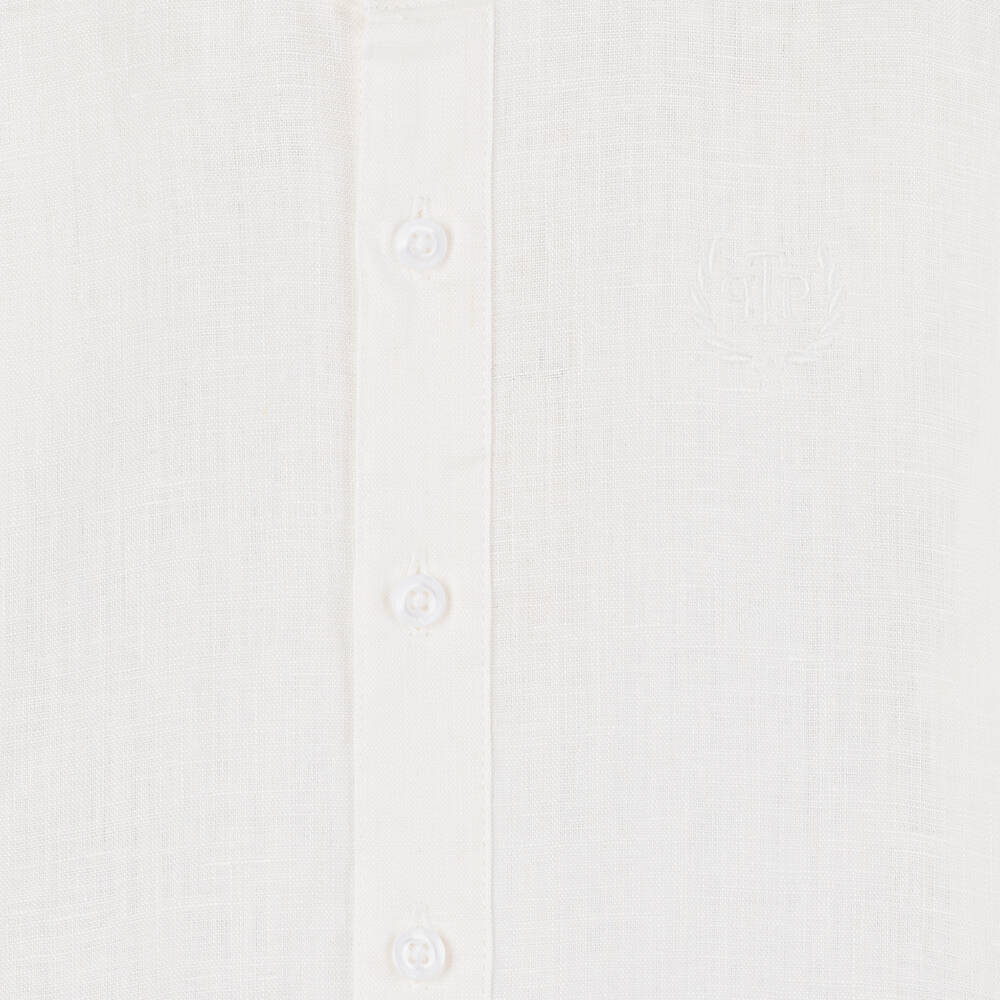 Tutto Piccolo-طقم بنطلون قطن وكتان لون كحلي وعاجي للأولاد | Childrensalon Outlet