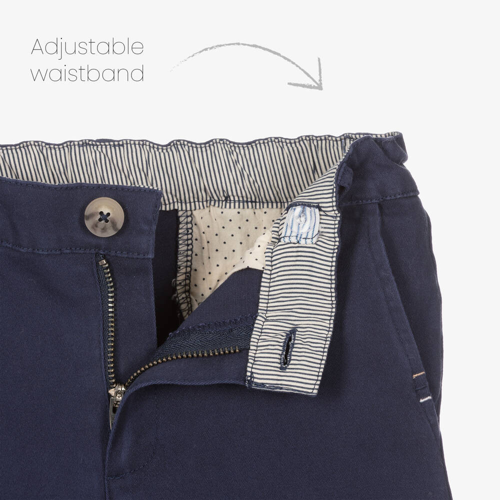 Tutto Piccolo-Boys Ivory & Blue Trouser Set | Childrensalon Outlet