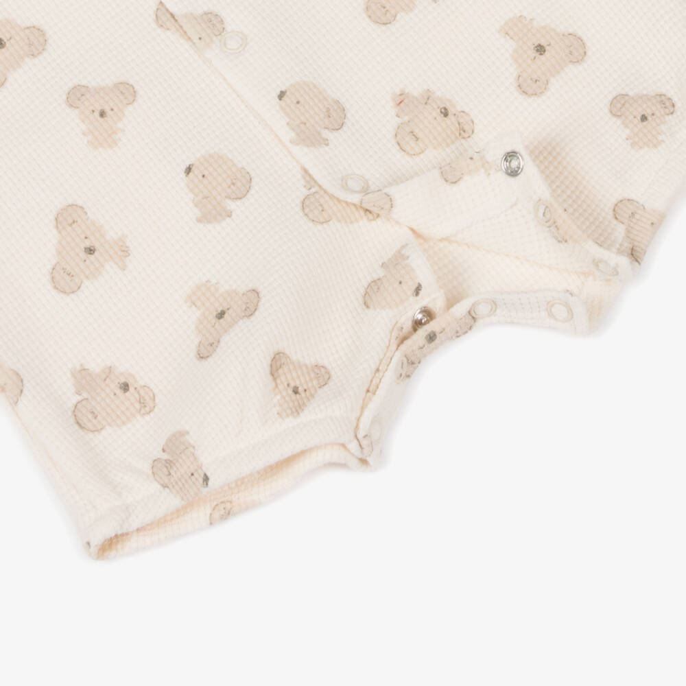 Tutto Piccolo-Boys Ivory Cotton Koala Romper | Childrensalon Outlet