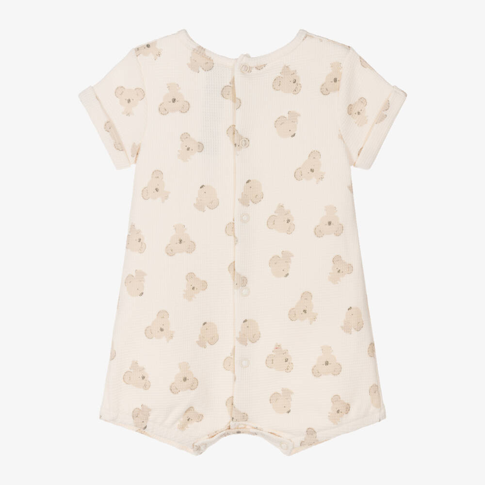 Tutto Piccolo-Boys Ivory Cotton Koala Romper | Childrensalon Outlet