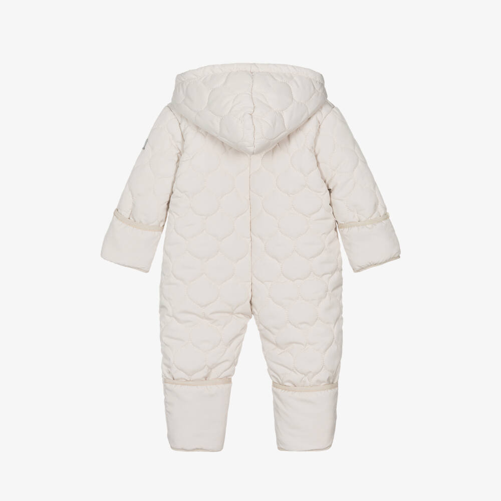 Tutto Piccolo-Boys Ivory Quilted Winter Snowsuit | Childrensalon Outlet