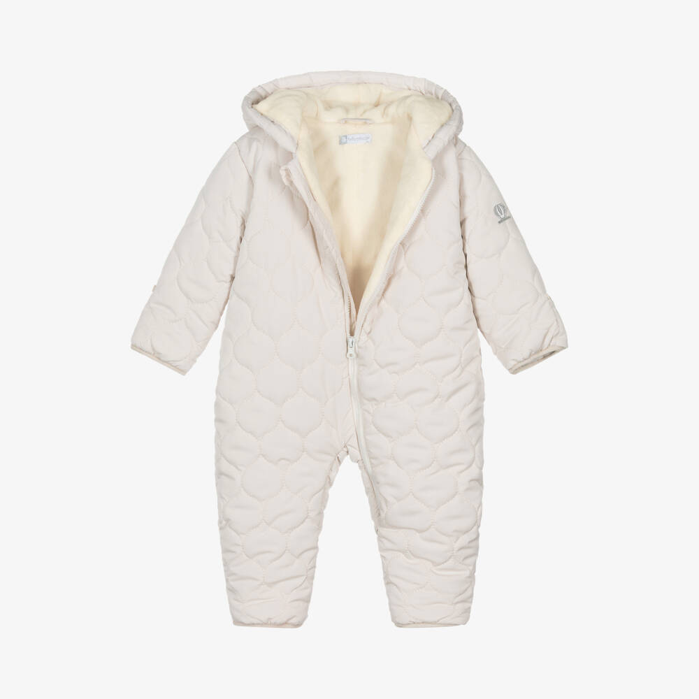 Tutto Piccolo-Boys Ivory Quilted Winter Snowsuit | Childrensalon Outlet
