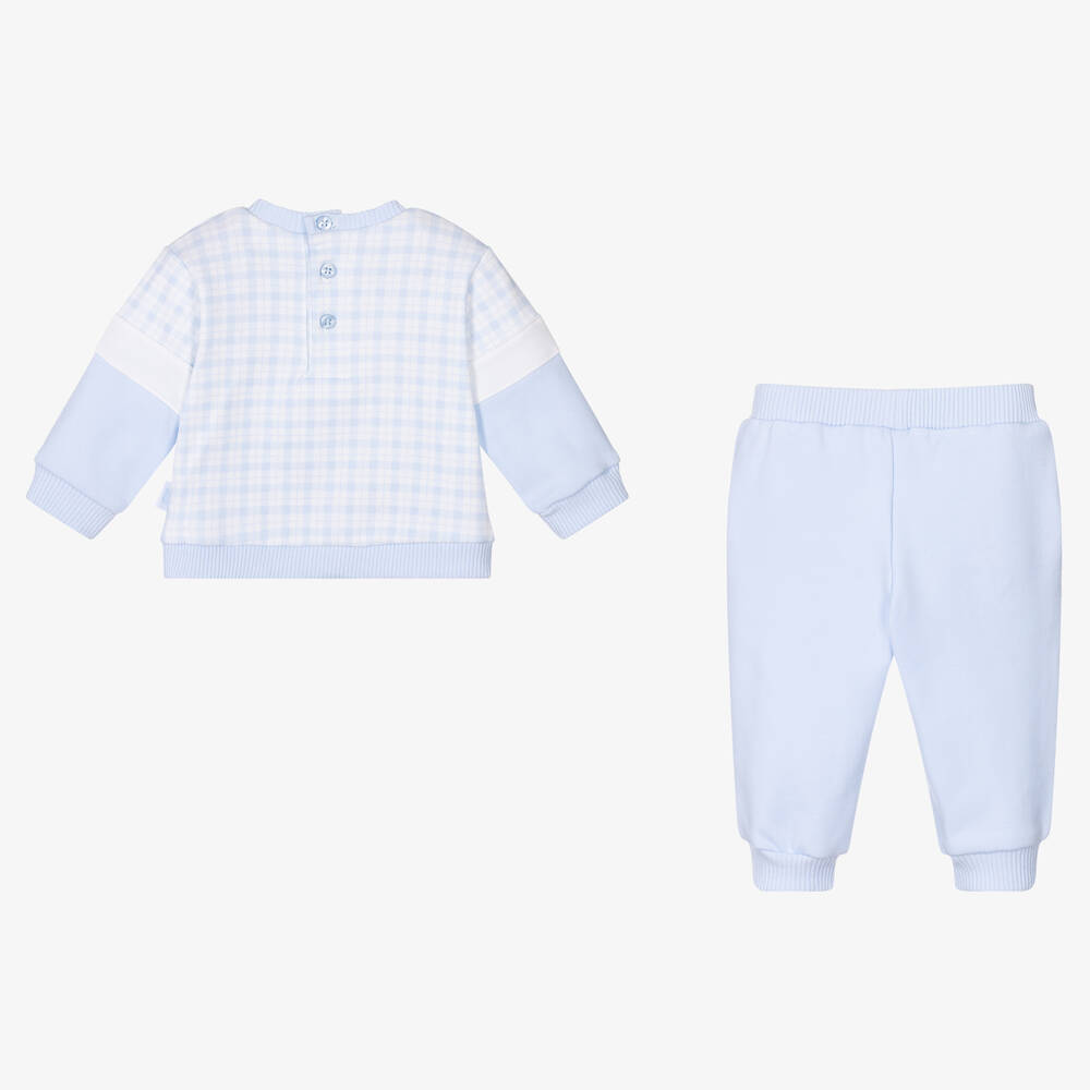 Tutto Piccolo-Голубой спортивный костюм из хлопка | Childrensalon Outlet