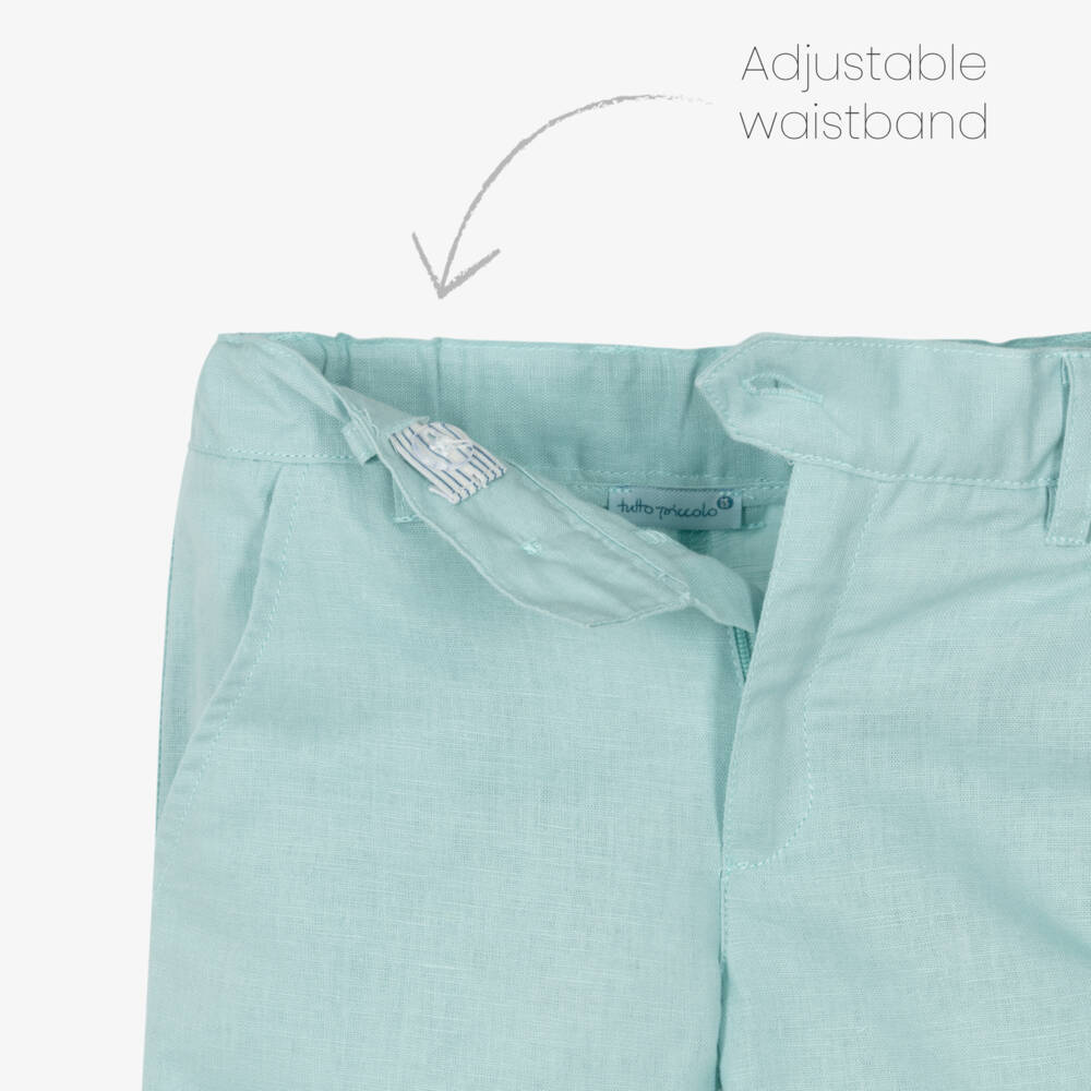 Tutto Piccolo-Комплект рубашка в полоску мятного цвета для мальчиков | Childrensalon Outlet