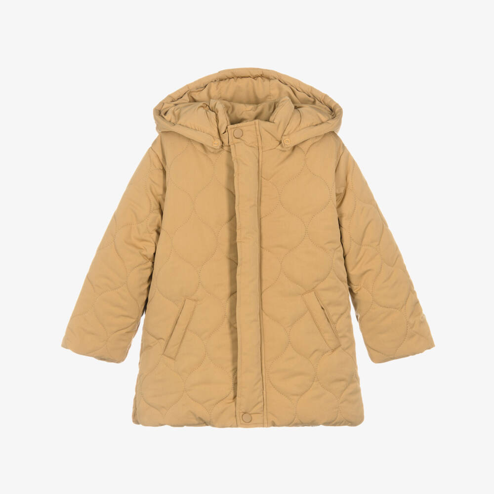 Tutto Piccolo-Boys Mustard Yellow Quilted Coat | Childrensalon Outlet