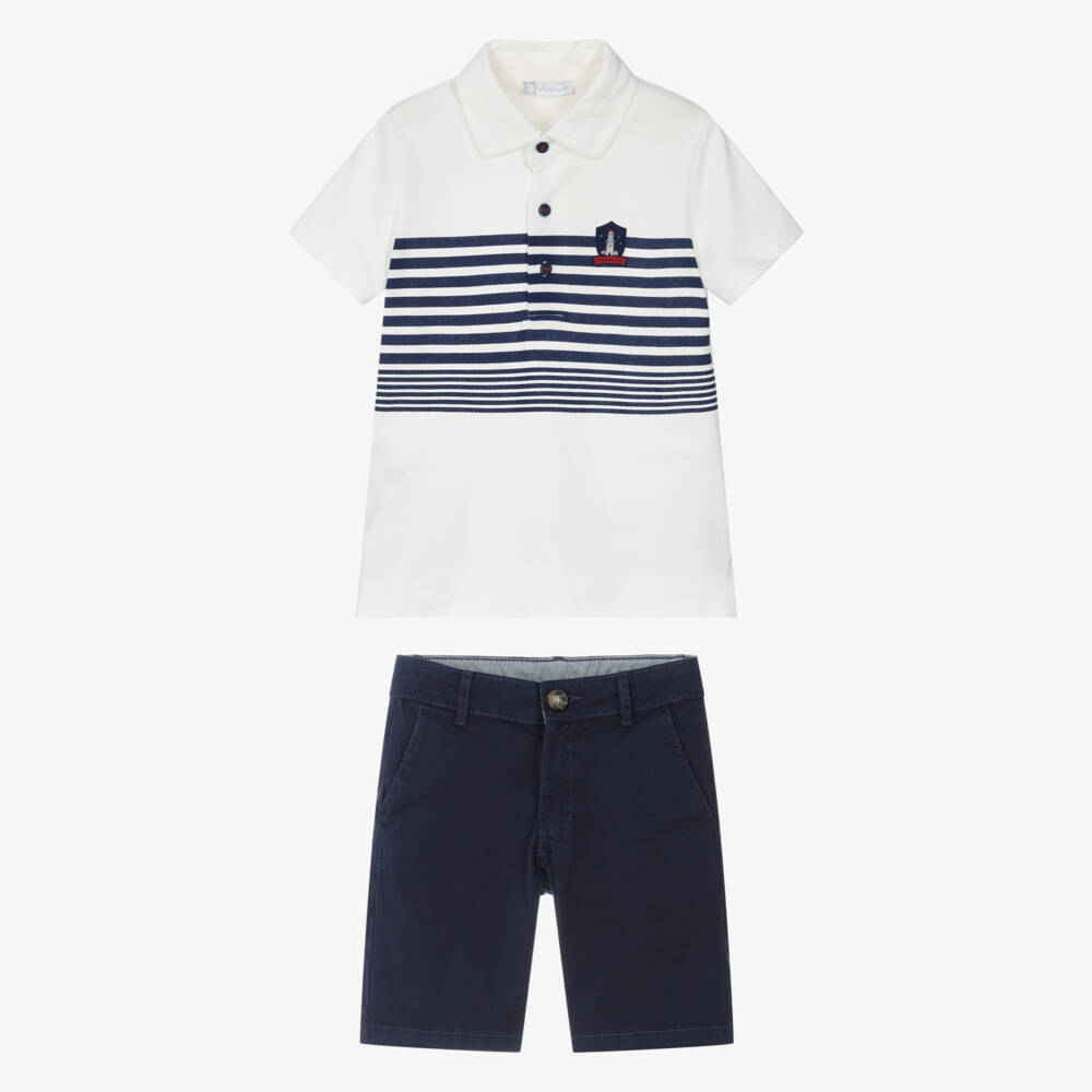 Tutto Piccolo-Летний комплект в морскую полоску для мальчиков | Childrensalon Outlet