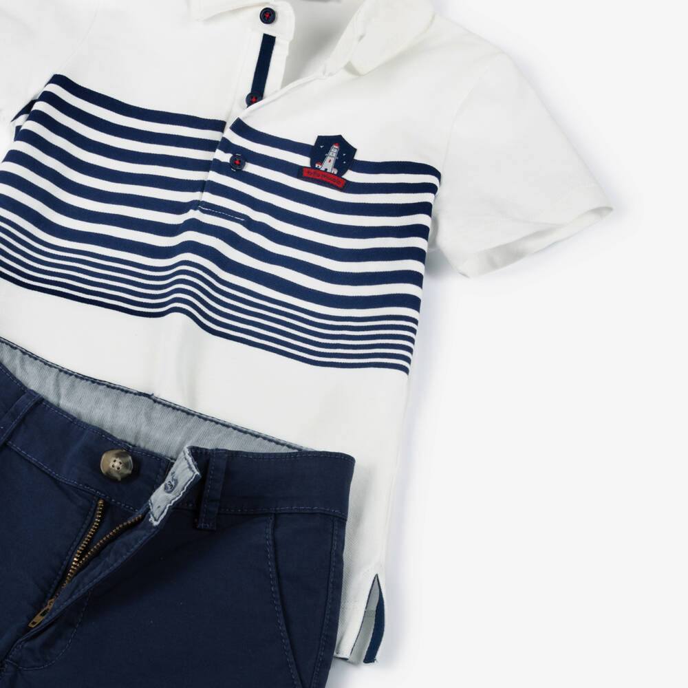 Tutto Piccolo-Летний комплект в морскую полоску для мальчиков | Childrensalon Outlet