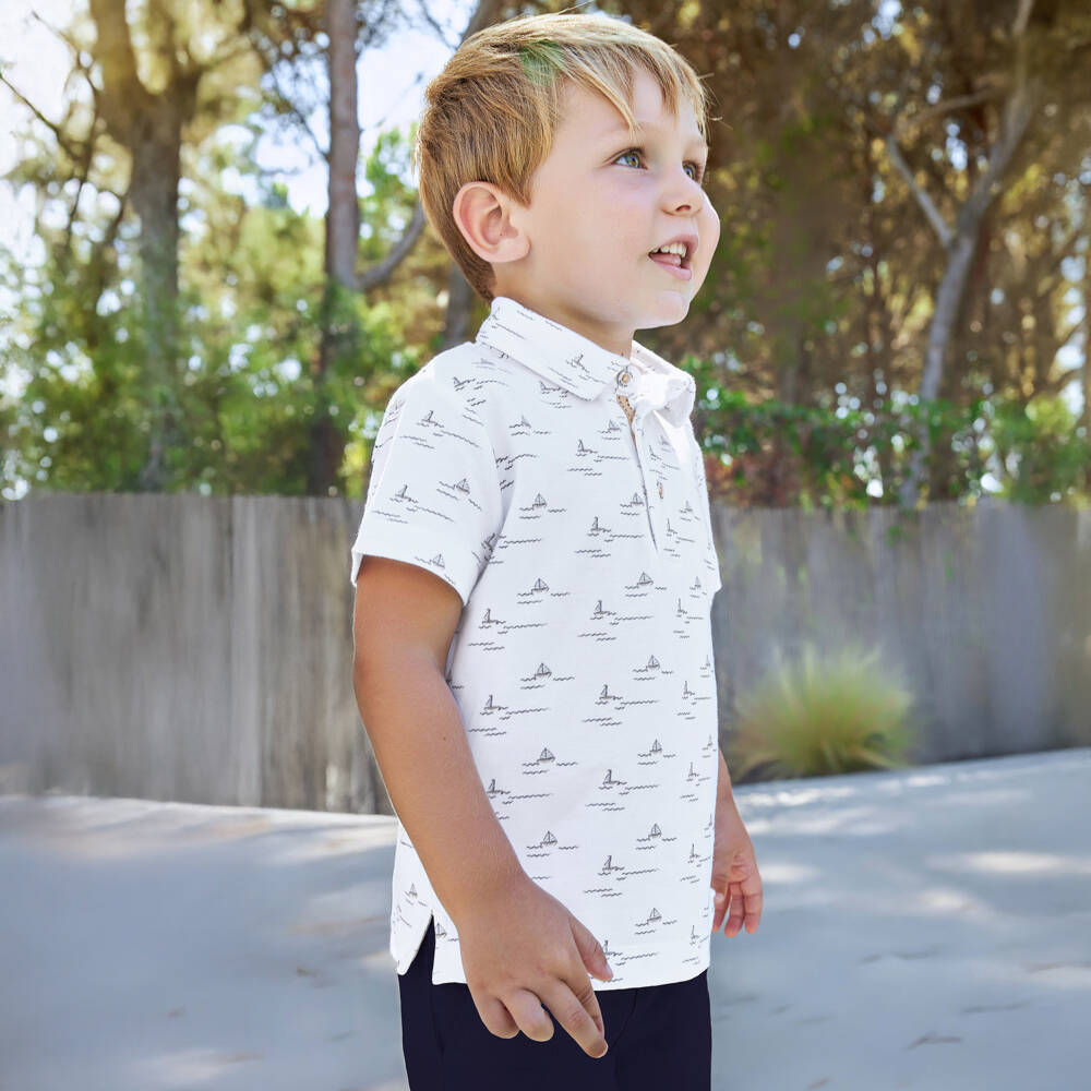 Tutto Piccolo-Boys Nautical White & Navy Ensemble | Childrensalon Outlet