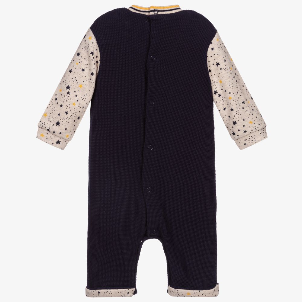 Tutto Piccolo-Boys Navy Blue Cotton Babysuit | Childrensalon Outlet