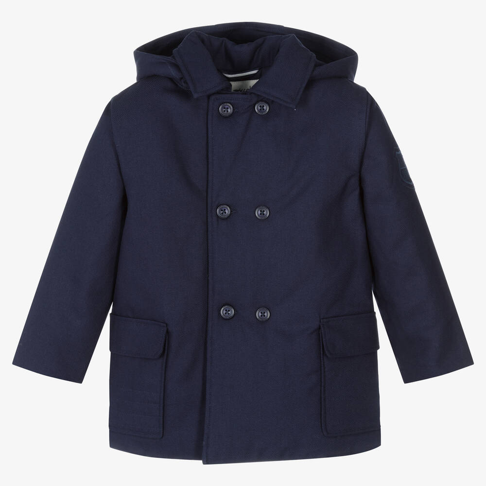 Tutto Piccolo - Manteau bleu en coton garçon | Childrensalon